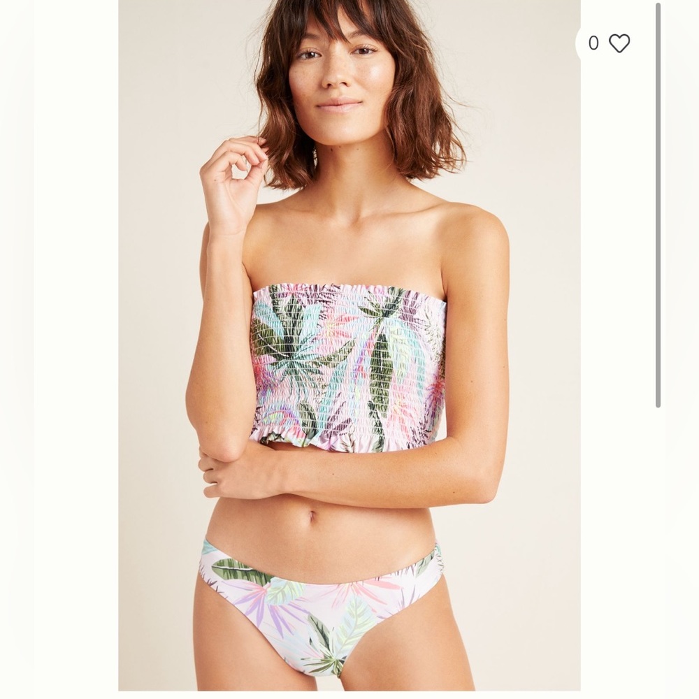 PQ Swim Ivy Smocked Bandeau Bikini Top